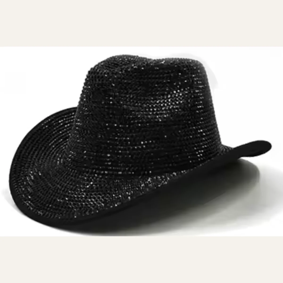 Black Mirror Disco Cowboy Hat - left side profile view