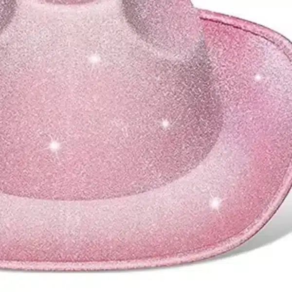 Glitter Ombre Disco Cowboy Hat - close-up of pink glitter texture on brim