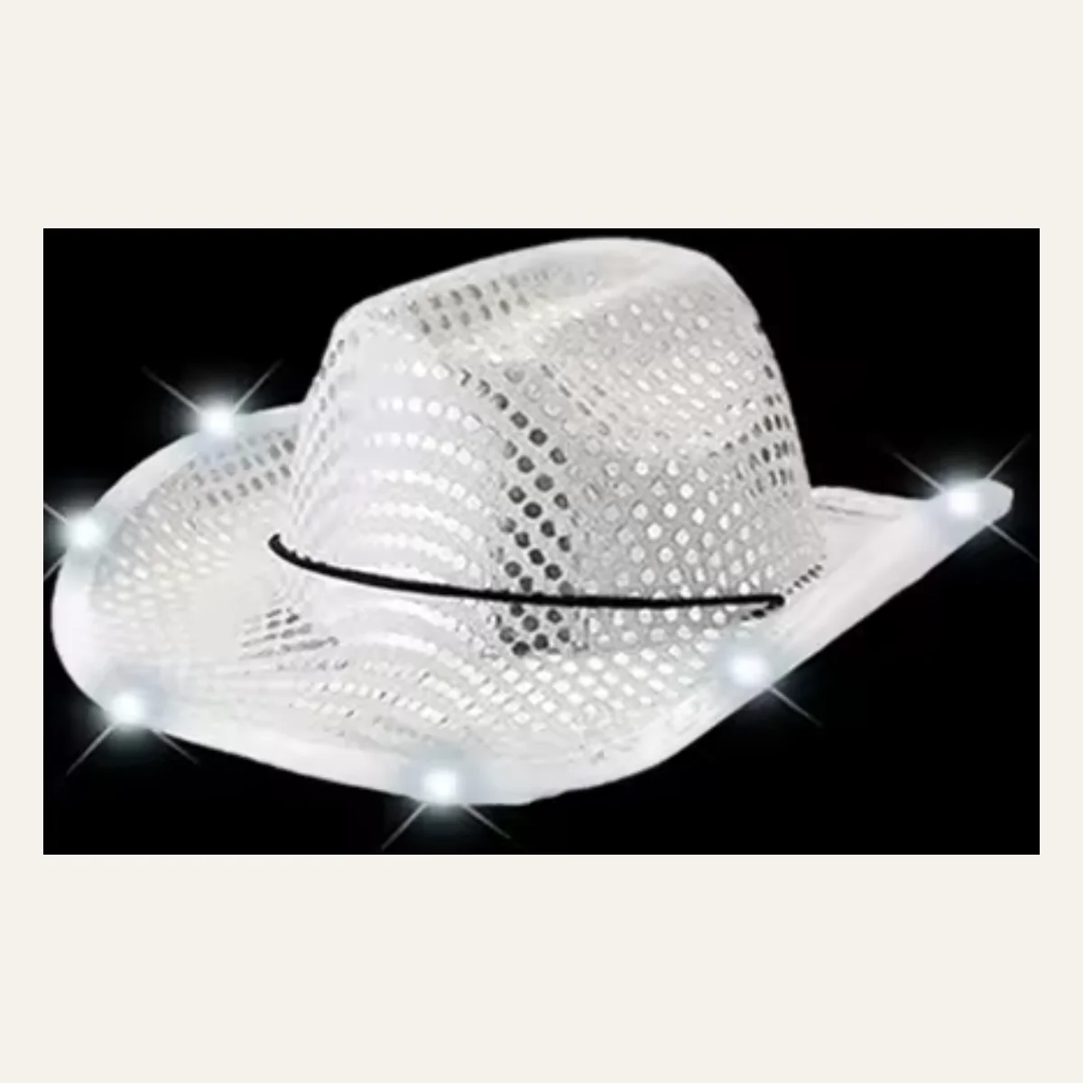 LED Light-Up Disco Cowboy Hat