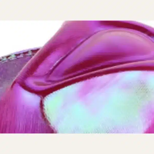 Rainbow Holographic Festival Hat - iridescent color-shift closeup