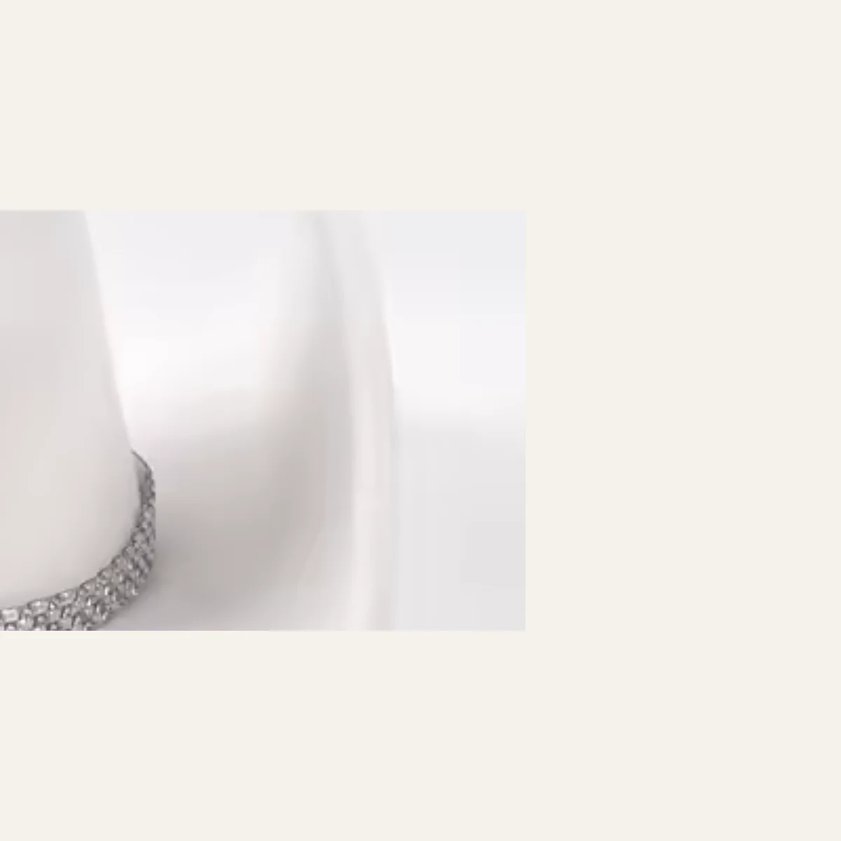 Close-up of rhinestone crystal band on cowboy hat