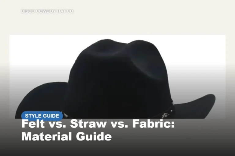 Cowboy hat material guide — felt vs straw vs fabric featured image with black felt western cowboy hat