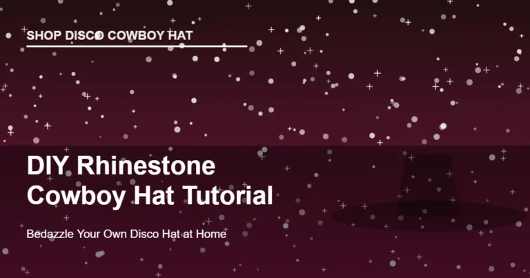 DIY rhinestone cowboy hat tutorial - how to bedazzle your own disco cowboy hat at home