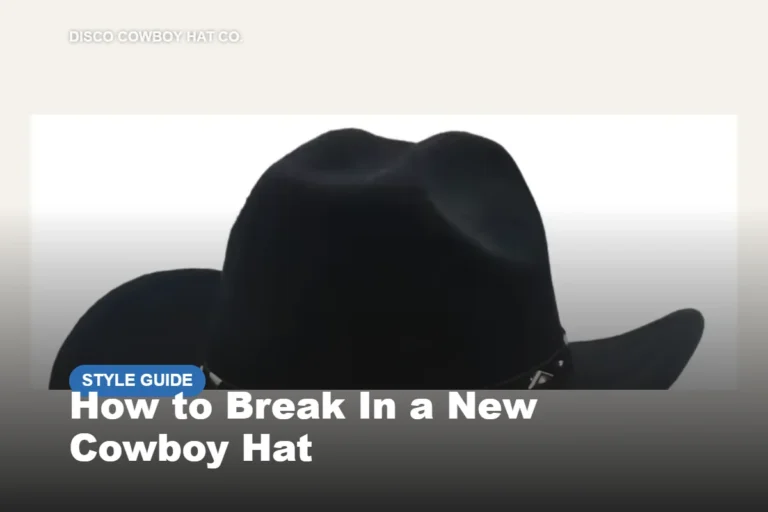 How to break in a new cowboy hat — shaping and softening guide featured image with black felt western cowboy hat