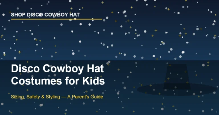 Kids disco cowboy hat costume guide - sizing and safety tips, shop disco cowboy hat for kids