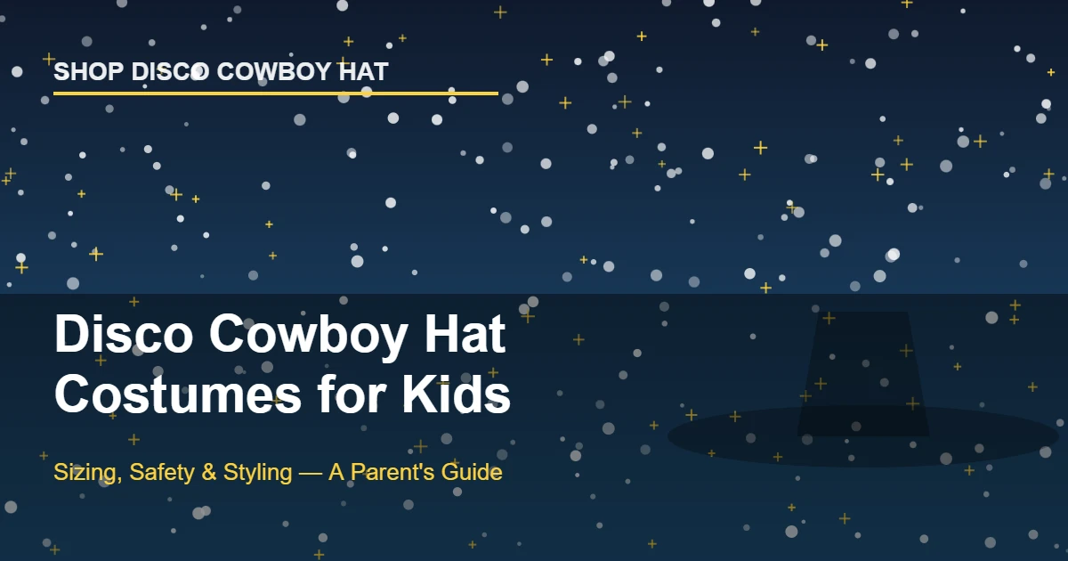 Kids disco cowboy hat costume guide - sizing and safety tips, shop disco cowboy hat for kids