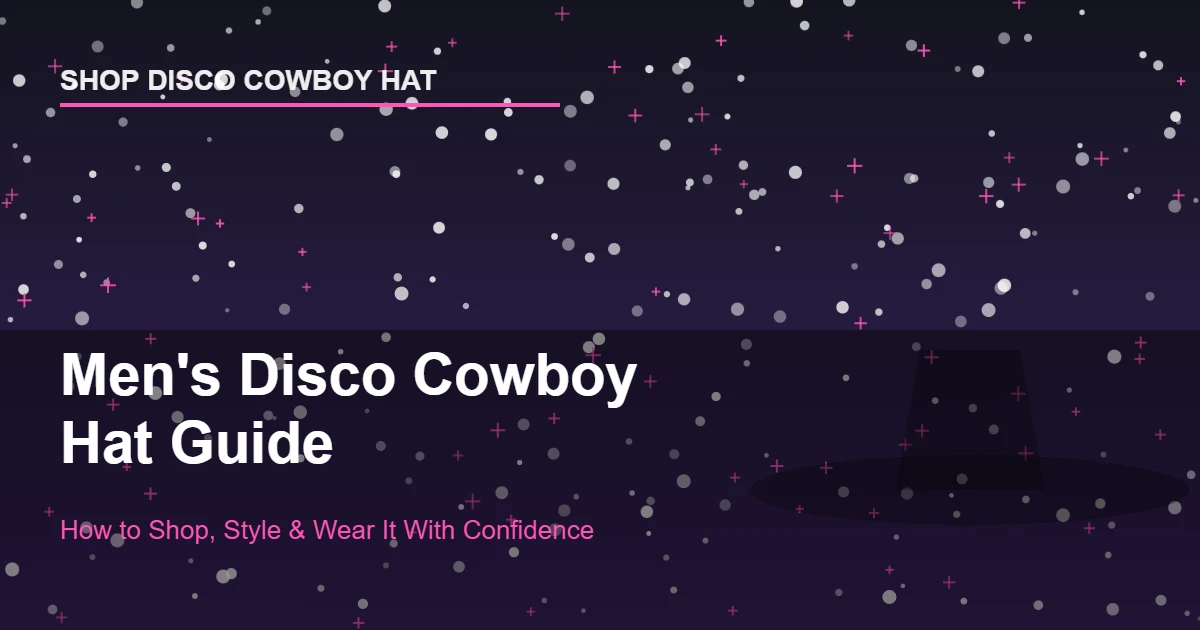 Men's disco cowboy hat guide - rhinestone and mirror cowboy hat styles for men, shop disco cowboy hat