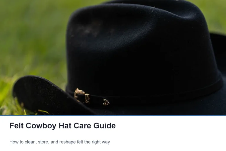 Felt Cowboy Hat Care Guide: Cleaning, Reshaping, and Storage